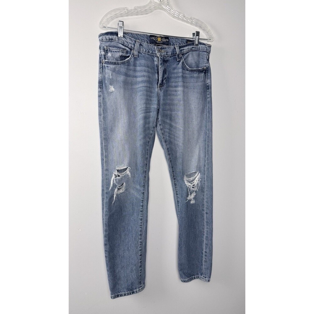 Lucky Brand Women's Jeans Size 4 / 27 Blue Denim Cotton Light Wash Distressed